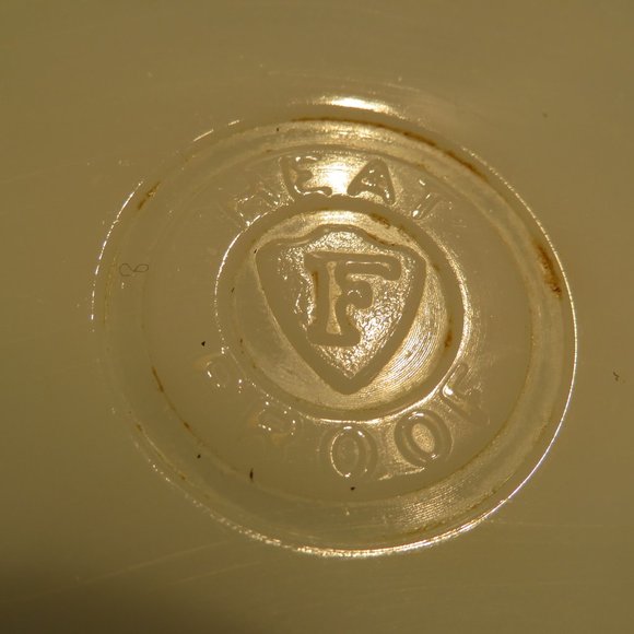 Vtg Federal Milk Glass Plate Handpainted Eagles Scene (198C) - Picture 7 of 7